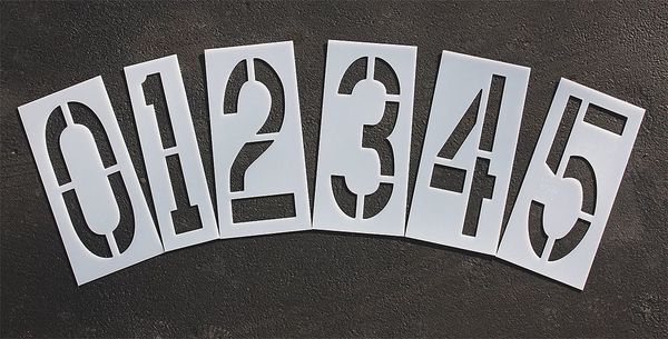 Pavement Stencil, 24 in, Number Kit, 1/16,  STL-116-8240