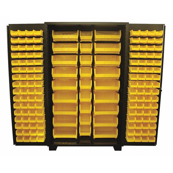 Extra-Heavy Duty Bin Cabinet,  48 in W,  78 in H,  24" D,  155 Bins