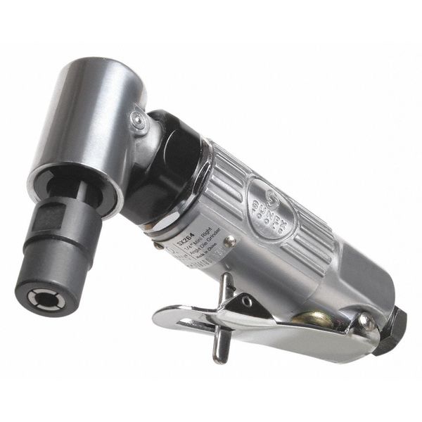 Right Angle Drive, Mini Right Angle Die Grinder, 1/4",  1/4 in Air Inlet,  1/4" Collet,  20, 000 rpm