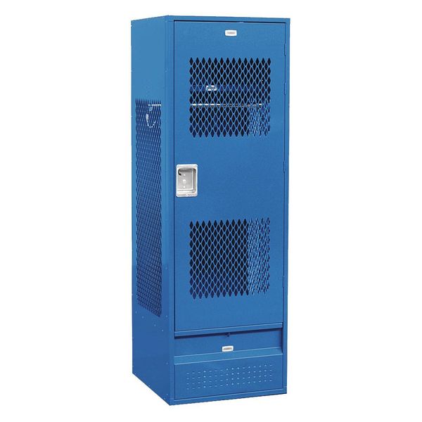 Gear Locker, 24Wx72Hx24D, Vented Door, Blue