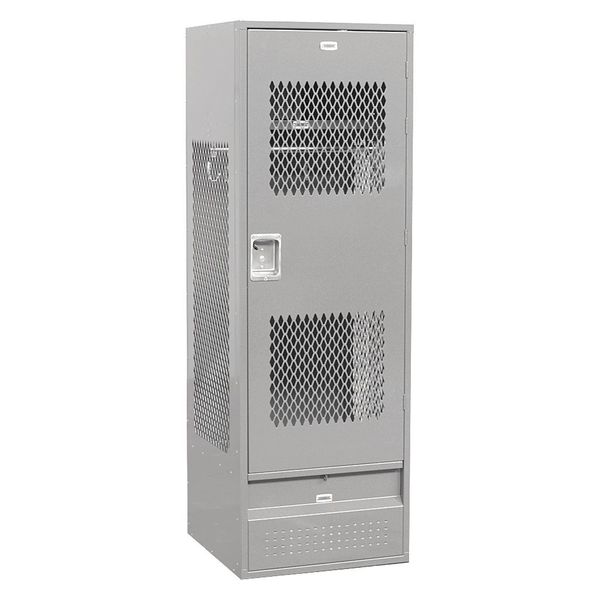 Gear Locker, 24Wx72Hx24D, Vented Door, Gray