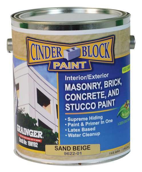 Exterior Paint,  Flat,  Water Base,  Beige,  1 gal