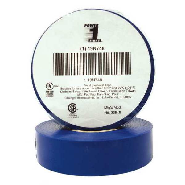Electrical Tape,  7 mil,  3/4" x 60 ft.,  Blue