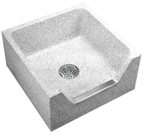 24 W x 24 L x 12 in H,  Terrazzo,  Mop Sink