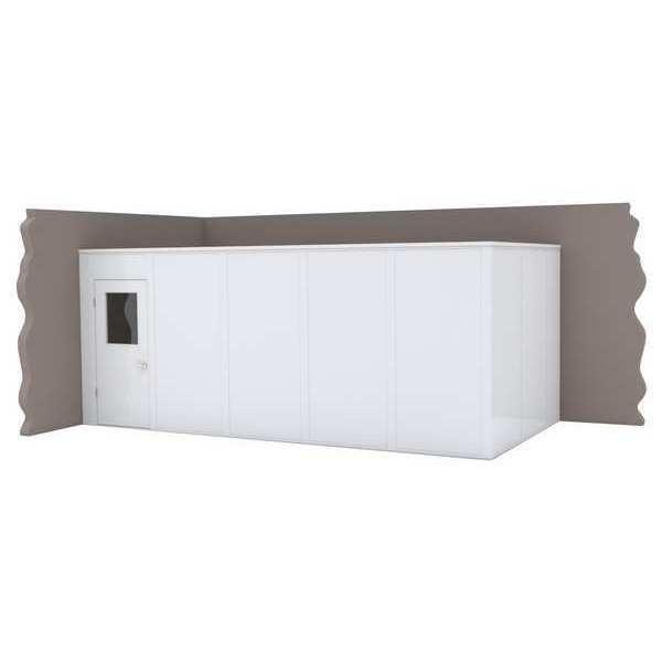 2-Wall Modular In-Plant Office,  8 ft H,  20 ft W,  10 ft D,  White