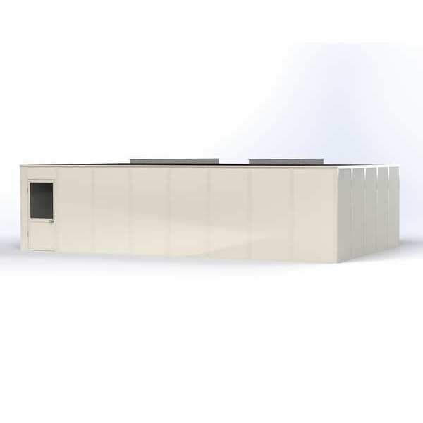 4-Wall Modular In-Plant Office,  8 ft H,  32 ft W,  20 ft D,  White