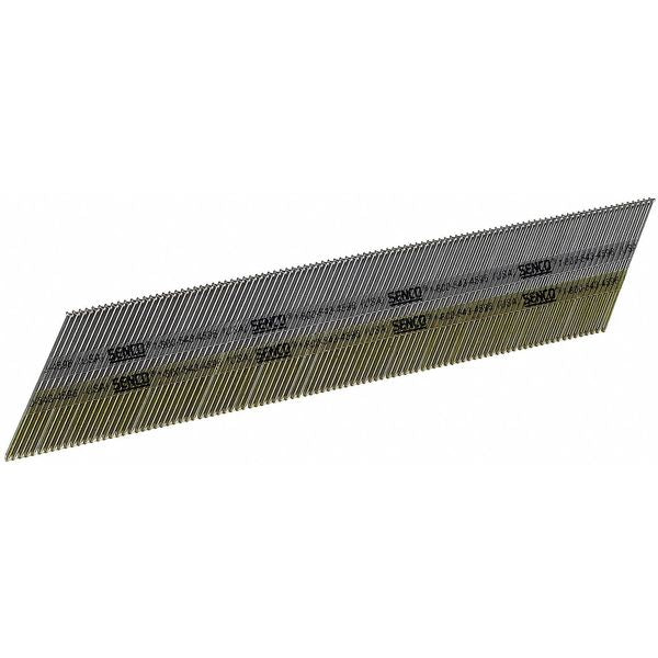 Collated Finishing Nail,  2 in L,  15 ga,  Bright,  Brad Head,  34 Degrees,  4000 PK