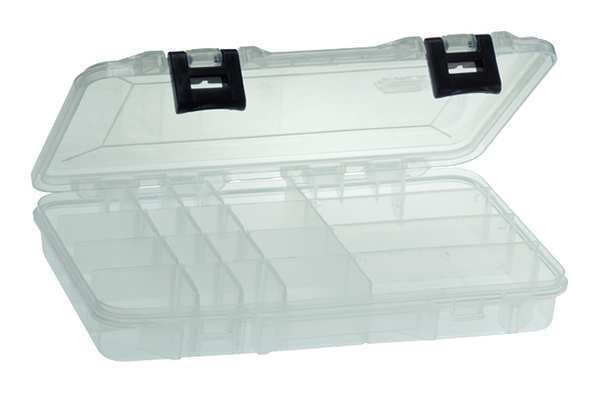 Adjustable Compartment Box with 5 to 20 compartments,  Plastic,  1 3/4 in H x 7-1/4 in W
