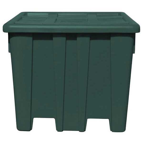 Green Bulk Container,  Plastic,  35 cu ft Volume Capacity