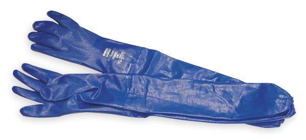 26" Chemical Resistant Gloves,  Nitrile,  9,  1 PR