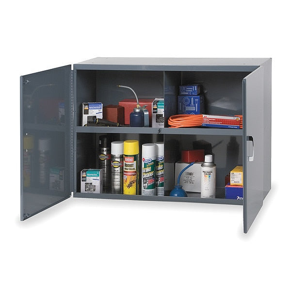 20 ga. Steel Storage Cabinet,  33-3/4 in W,  23-3/4 in H,  Stationary