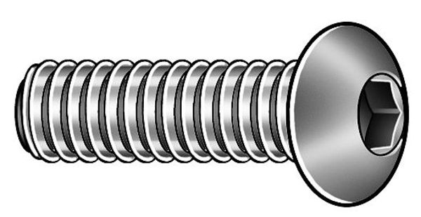 1/4"-20 Socket Head Cap Screw,  Black Oxide Steel,  3/4 in L,  100 PK