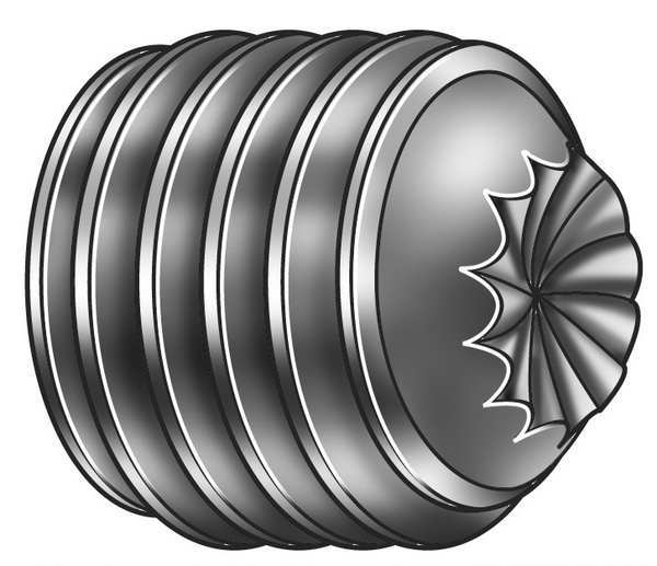 Sckt Set Scrw, Knurl Cup, 3/8-16x1/2, PK100