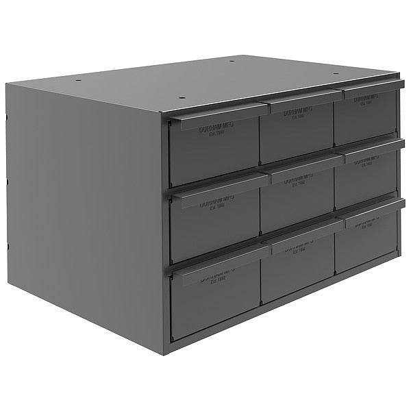Drawer Bin Cabinet with 9 Drawers,  Prime Cold Rolled Steel,  17 1/4 in W x 11 in H x 12 1/4 in D