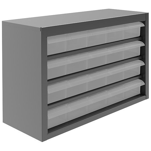 Compartment Cabinet with 20 Drawers,  Steel,  Polypropylene,  16 3/4 in W x 11 1/4 in H x 6 1/2 in D