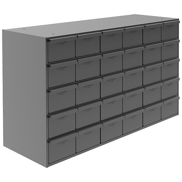 Drawer Bin Cabinet with 30 Drawers,  Prime Cold Rolled Steel,  33 3/4 in W x 21 in H x 12 1/4 in D