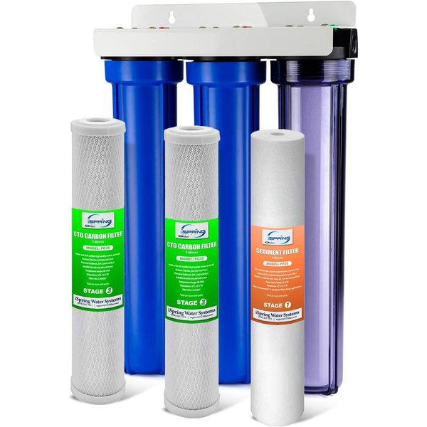 Whole House Water Filter System w Clear Filter Housing